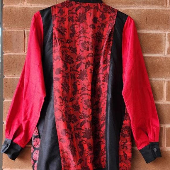 Button-down long SILK! shirt - Picture 2 of 3